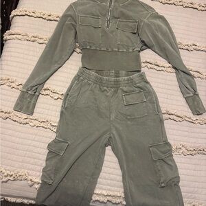 Stylish Olive Green Women's jump set